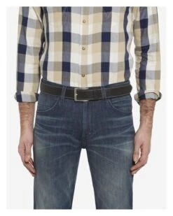 Ceinture Wrangler Leather Stitched