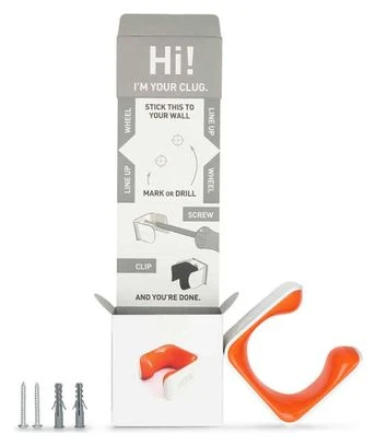 Portabicicletas De Pared Hornit Clug Plus (70-81 Mm / 2.75-3.2 '') Blanco / Naranja 4 Portabicicletas De Pared Hornit Clug Plus (70-81 Mm / 2.75-3.2 '') Blanco / Naranja - Imagen 2