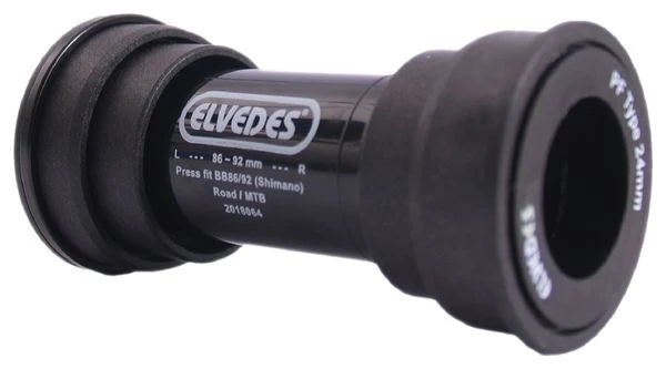 Eje De Pedalier Elvedes Press Fit BB86 / 92 24mm Shimano Negro 3 Eje De Pedalier Elvedes Press Fit BB86 / 92 24mm Shimano Negro