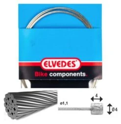 Cable De Transmisión Elvedes 3000mm 1x19 Inoxidable Ø1 1mm Con Cabezal N Ø4x4